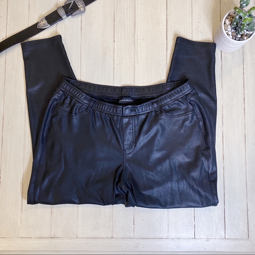 Lane Bryant leather look leggings Size 20